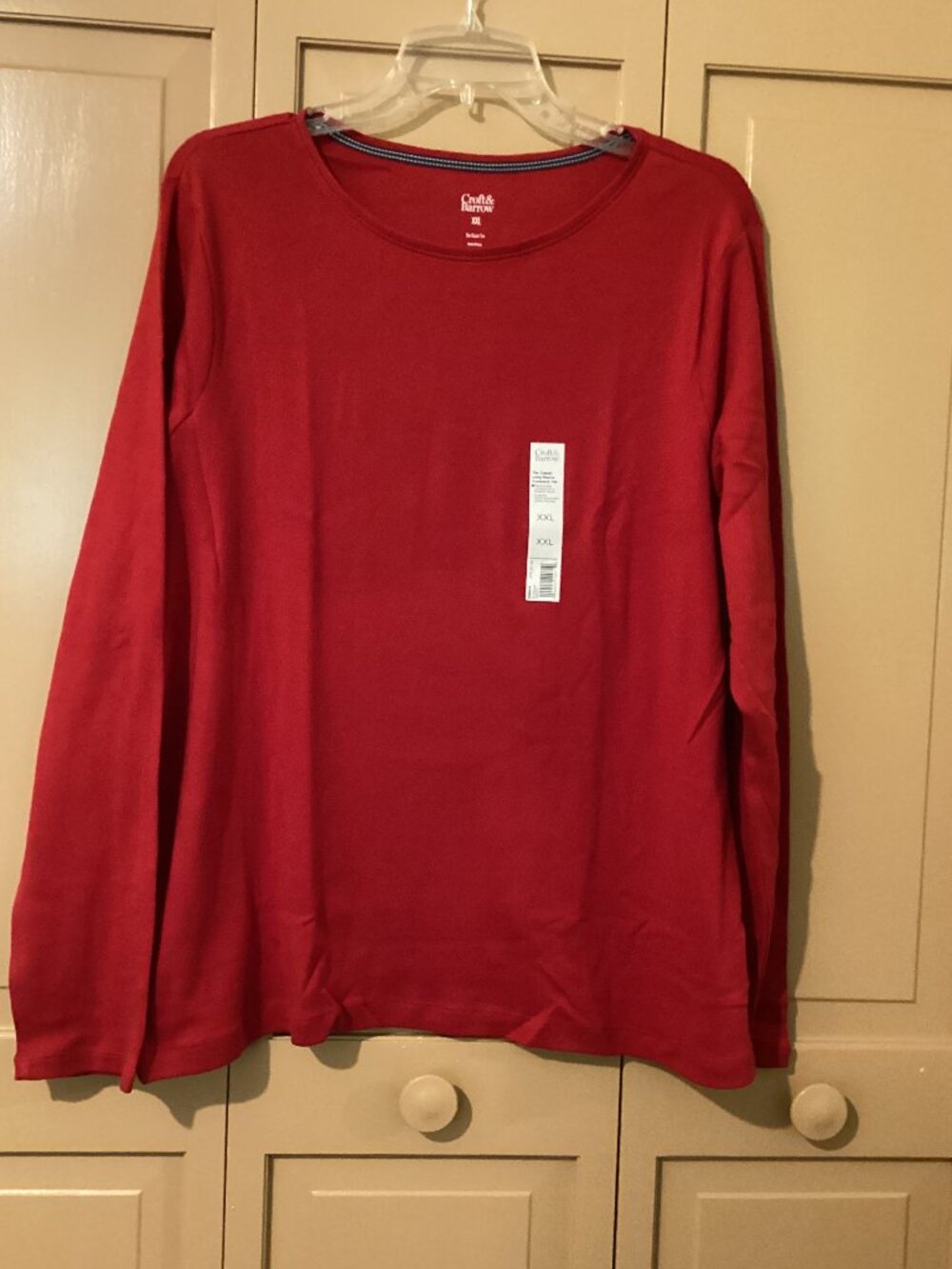Croft & Barrow Long Sleeve Red Top. Size XXL.